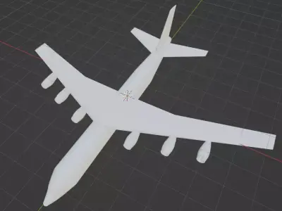 Fictional Super Heavy Cargo Aircraft 3D model