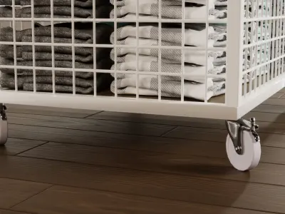 3D Industrial Goods Transport Trolley 3D model