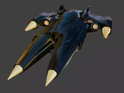 Space Fighter 38  Free low-poly 3D model