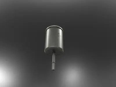 Fuel Filter and Box 9x9x15cm Low-poly 3D model
