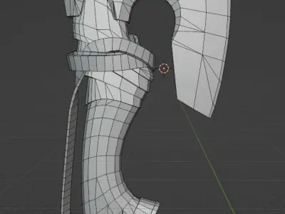 medieval axe Free low-poly 3D model