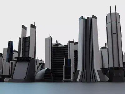 Sci-Fi Buildings Pack  3D model