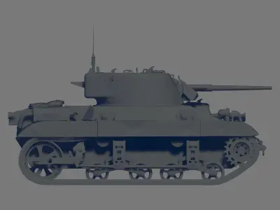 M22 Tank 3D model by theleonemeaeus