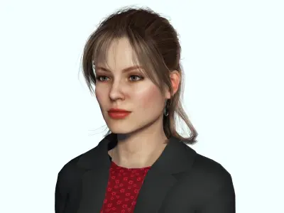 Business Woman in Suit Female 3D model