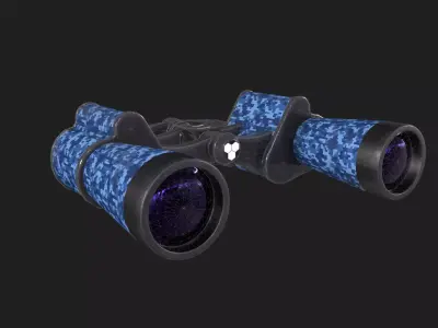 Binocular game-ready 3D model binoculars Low-poly 3D model