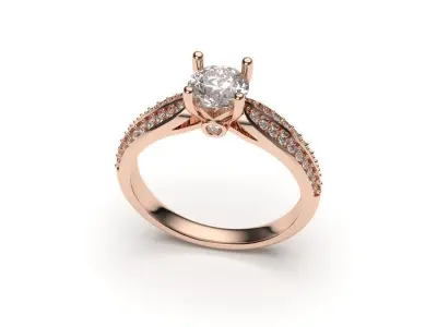 solitaire with ring sizes  8 part S16 3D print model