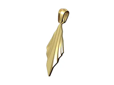 Ribbed art deco vintage pendant charm 3D print model