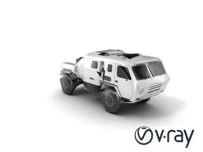 TitanShield Transport Armored Vehicle model pack Low-poly 3D model