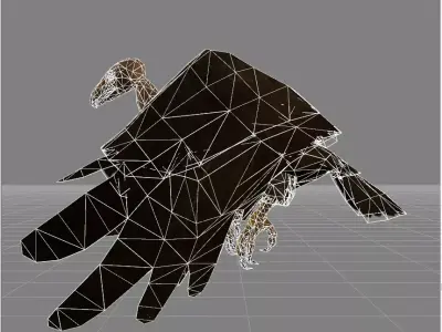Vulture Bird Buzzard Animal Low-poly 3D model