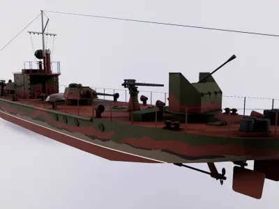 Ship Support Designa MBK 161  Low-poly 3D model
