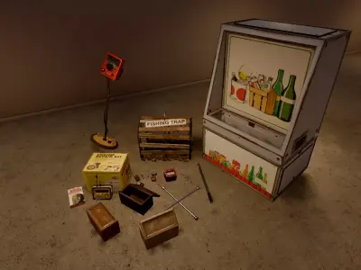 Retro Hardware Pack - PBR Low-poly 3D model