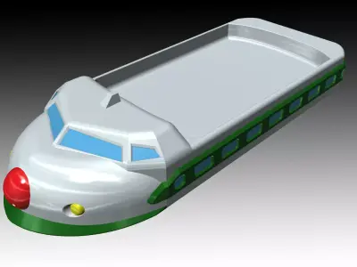 Lunch Plate bullet train 3D print model