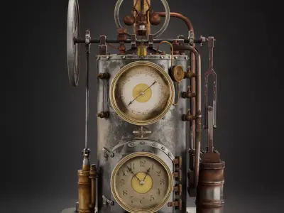 Mechanical clock 3D model