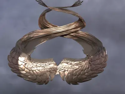 Elements Wings Sculpture Spiral 2  3D model