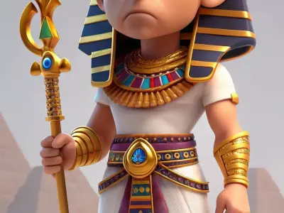 Egyptian King Figurine 3D print model