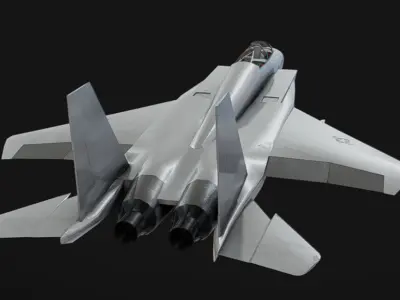 F-15 Jet Low-poly 3D model