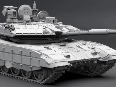 T90MS Tagil Scale model 3D print model