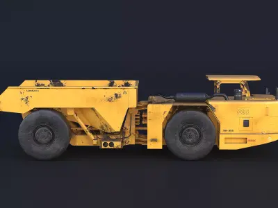Used Modern Articulated Mine Truck 3D model
