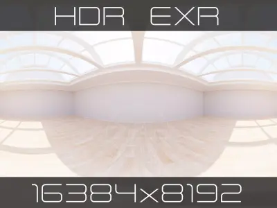 HDRI - Art Museum Gallery Interior 22 - 16384x8192 Texture