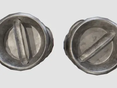 Milk Can Low-poly 3D model