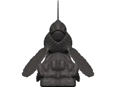 Goldfish statue of bird 3D model