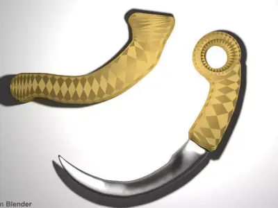 Karambit - tradisional curve blade 3D model