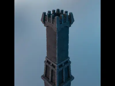Medieval Castle Structure - Tower C 3D model