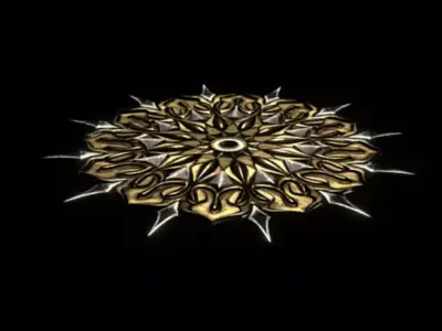 Sudarshan chakra Low-poly 3D model