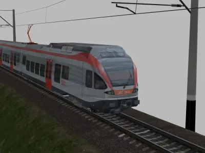 Stadler Rail  EPg 2 Low-poly 3D model