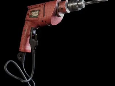 Drilling Machine Low-poly 3D model shop