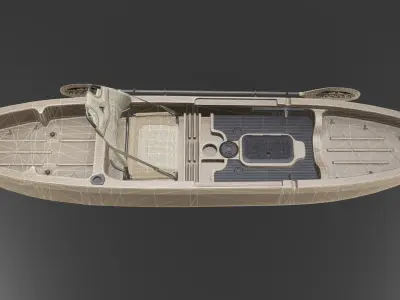 Sit-On-Top Kayak Low-poly 3D model