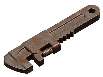 Rusty Wrench 3D model