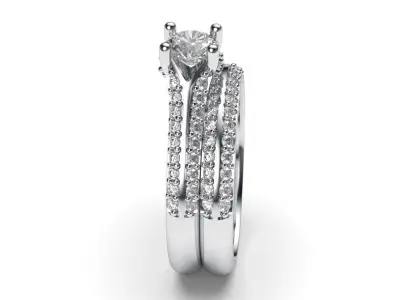 solitaire with ring sizes  8 part S84 3D print model