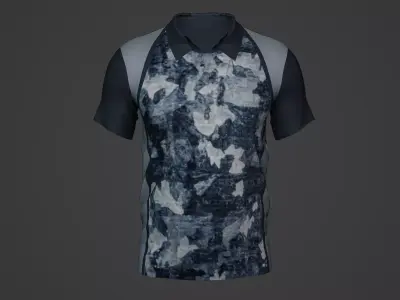 Military Soldier Clothing T-shirt Low-poly 3D model 89