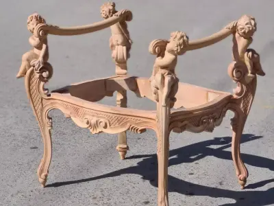 angel chair  Low-poly 3D model