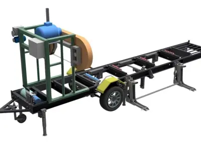Mobile Band Sawmill 3D model