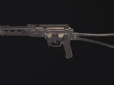 Weapon - Gun - SMG - BizonPP19 Low-poly 3D model