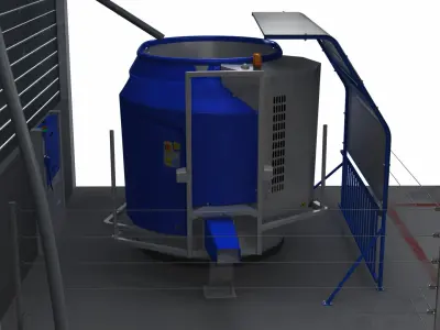 Automatic Farm Feeding System Robot 3D model