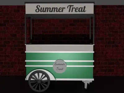 Ice Cream Stall 3D model