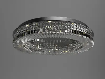 Modern Crystal Chandelier Low-poly 3D model