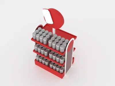 SMALL SODA CAN STAND DISPLAY Low-poly 3D model