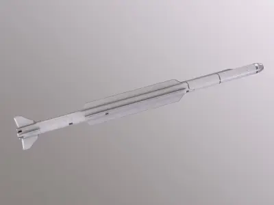 AAM-5 air-to-air missile Low-poly 3D model
