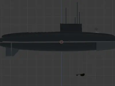 3d model of a submarine Free 3D model