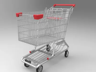 Shopping Cart 3D model purchase