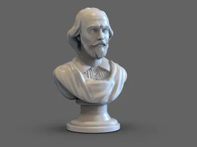 William Shakespeare Bust 3D print model