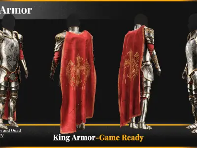 King Armor Low-poly 3D model