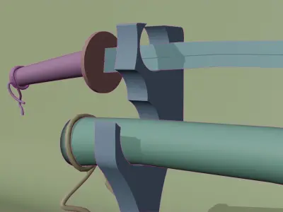 Sward cgi Design Modeling Blender Model Project Low-poly 3D model