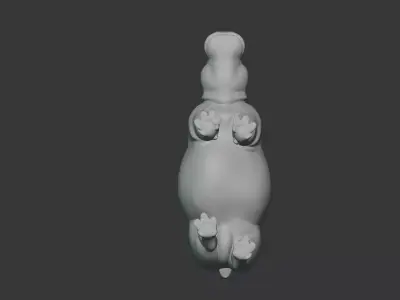 Hippo 3d scan print Low-poly 3D model