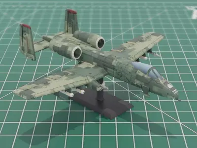 A10 Warthog Attack Jet 3D Printer STL Model 3D print model