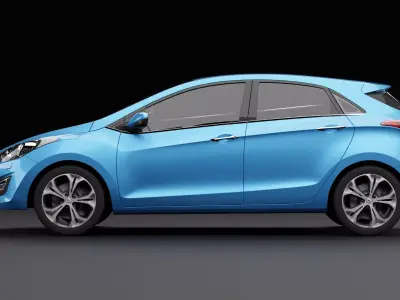 Hyundai i30 Metallic Blue 3D model